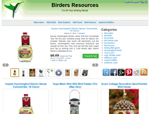 Tablet Screenshot of birdersresources.com